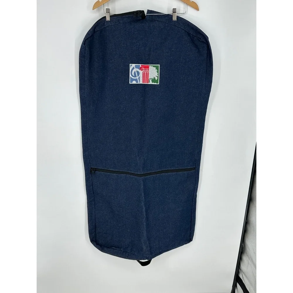 Savannah Luggage Works Denim Hanging Clothing Suit Bag Cover Made in USA V8